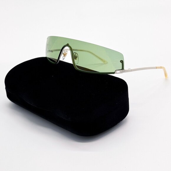 Gucci Other - NEW GUCCI GG1561S 003 SHIELD IVORY GREEN UNISEX SUNGLASSES GUCCI